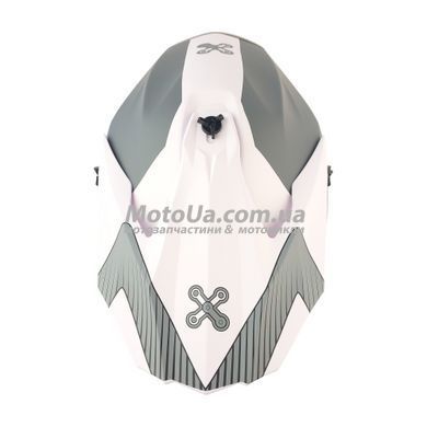 Шлем кроссовый AMOQ (size: L, бело-серый матовый)