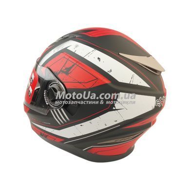 Шлем закрытый интеграл EX-09 (size: M, черно-красный + очки, матовый) Exdrive