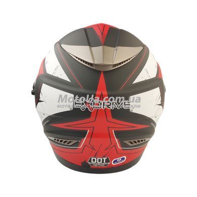 Шлем закрытый интеграл EX-09 (size: M, черно-красный + очки, матовый) Exdrive
