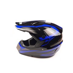 Шлем кроссовый VIRTUE (size: S, черно-синий, MD-905)