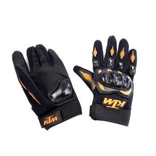 Рукавички KTM (size M, чорно-помаранчеві, текстиль з накладкою на кисть)