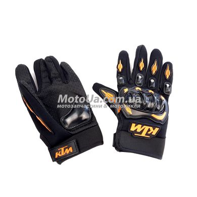 Перчатки KTM (size M, черно-оранжевые, текстиль с накладкой на кисть)