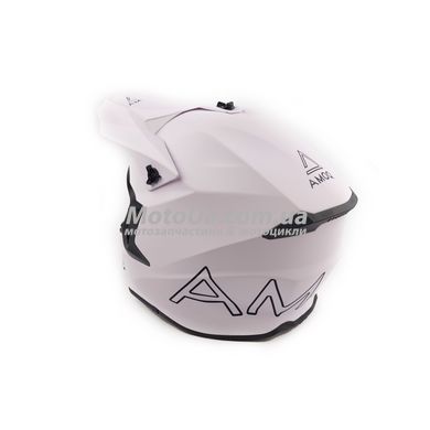 Шлем кроссовый AMOQ (size: M, белый матовый)