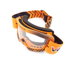Очки кроссовые детские VEMAR VM-1018, оранжевые, визор безцветный