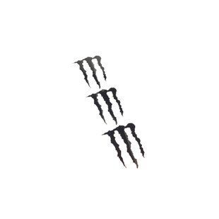 Наклейка логотип MONSTER ENERGY (5x6 см, 3 шт., чорна)