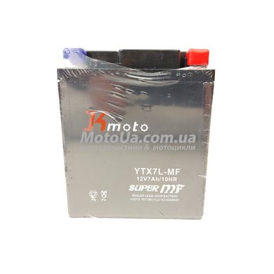 Аккумулятор 7A 12V (YTX7L-BS) KMOTO гелевый высокий 110x67x130