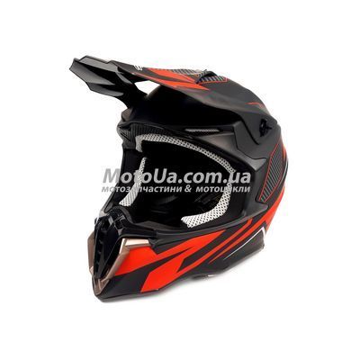Шлем кроссовый EXDRIVE (size: S, черно-красный матовый, EX-806 Dazzing)