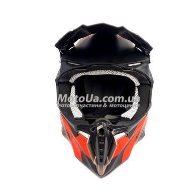 Шлем кроссовый EXDRIVE (size: S, черно-красный матовый, EX-806 Dazzing)