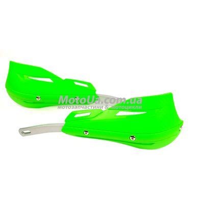 Защита рук на руль мото (mod:33, зеленые) FHS с металлической защитой