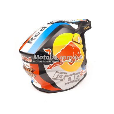 Шлем кроссовый KTM-BULL (size: XL, черно-оранжевый)