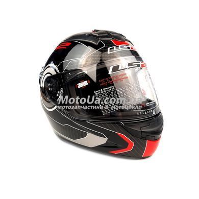 Шлем закрытый интеграл LS2 (size:L, черно-красный, FF352) Exdrive