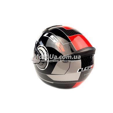 Шлем закрытый интеграл LS2 (size:L, черно-красный, FF352) Exdrive