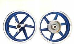 Диск колеса (титановые, пара) 10" HONDA DIO AF-28/35 синие