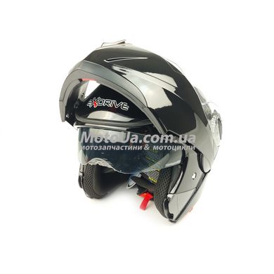 Шлем трансформер EXDRIVE (size: S, черный глянцевый, EX-701, модулятор+очки)