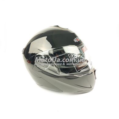Шлем трансформер EXDRIVE (size: S, черный глянцевый, EX-701, модулятор+очки)