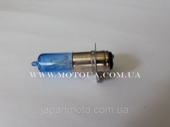 Лампа фари P15D-25-3 12V 35/35W (галоген, синя, 3 пелюстка, довгий цоколь)