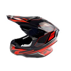 Шлем кроссовый EXDRIVE (size: M, черно-красный глянцевый, EX-806 Dazzing)