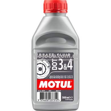 Тормозная жидкость MOTUL DOT 3 & 4 (1Л, 100% синтетическая) Франция