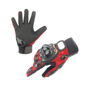 Перчатки PRO BIKER MCS-01 (size: M, красные, текстиль с накладкой на кисть)