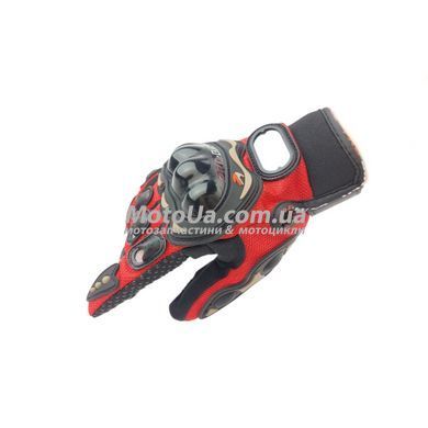 Перчатки PRO BIKER MCS-01 (size: M, красные, текстиль с накладкой на кисть)