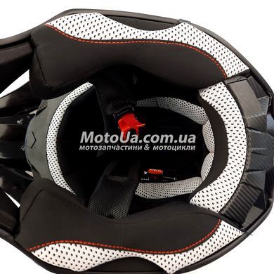 Шолом кросовий EXDRIVE (size: S, чорно-зелений матовий, EX-806 Spider)