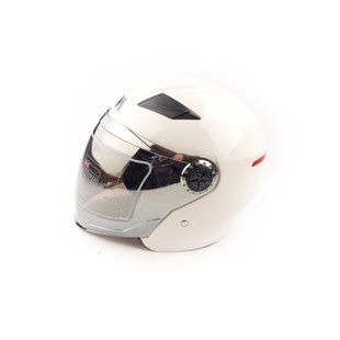 Шлем відкритий HNJ01 (size: M, білий глянцевий, тонований візор) Mototech