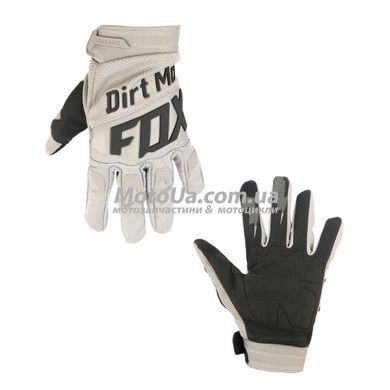 Рукавички FOX (mod:Dirt, size:M, сірі, мотоциклетні)