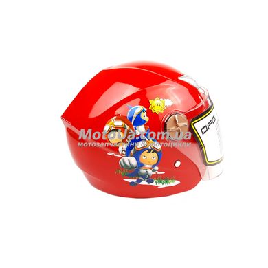 Шлем детский открытый DFG - красный с рисунком