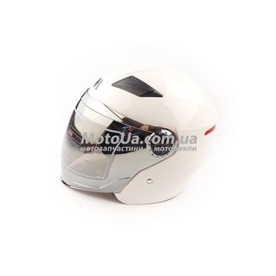 Шлем открытый HNJ01 (size: M, белый глянцевый, тонированный визор) Mototech