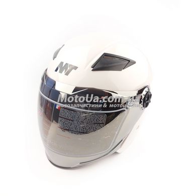 Шлем відкритий HNJ01 (size: M, білий глянцевий, тонований візор) Mototech