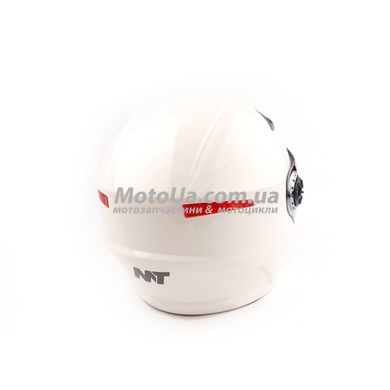Шлем открытый HNJ01 (size: M, белый глянцевый, тонированный визор) Mototech