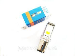 Лампа фари BA20D B35 12V (діодна, 2 кристали LED)