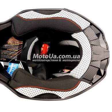 Шлем кроссовый EXDRIVE (size: L, черно-синий глянцевый, EX-806 Spider)