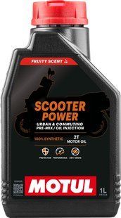 Масло 2T, 1л (синтетика, Scooter Power) MOTUL Франция