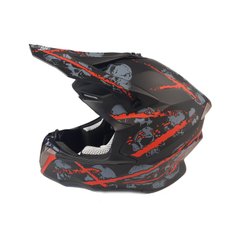 Шлем кроссовый EXDRIVE (size: S, черно-красный матовый, EX-806 Spider)