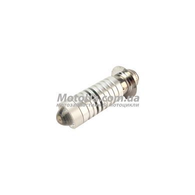 Лампа фари P15D-25-1 12V 35/35W (діодна, лінза, сірий корпус 1 пелюстка)