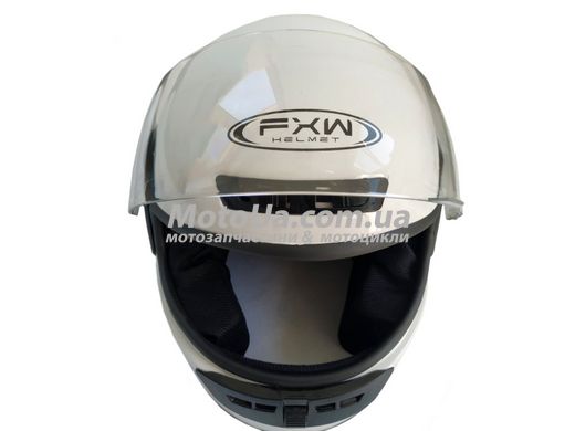 Шлем закрытый HF-101 (size: S, белый глянцевый)