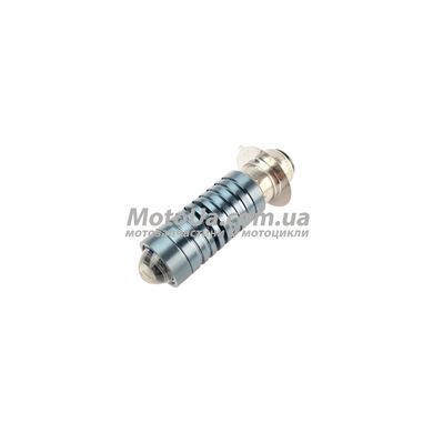 Лампа фари P15D-25-1 12V 35/35W (діодна, лінза, чорний корпус 1 пелюстка)