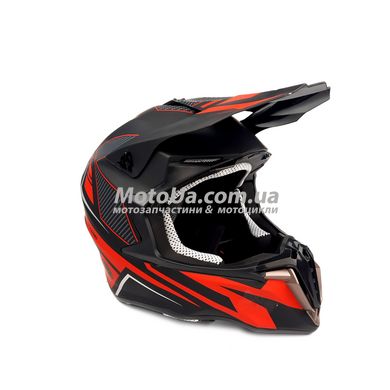 Шлем кроссовый EXDRIVE (size: L, черно-красный матовый, EX-806 Dazzing)