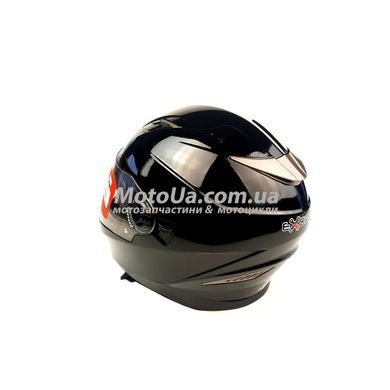 Шолом закритий інтеграл EX-09 (size: XL, чорний + окуляри, глянцевий) Exdrive