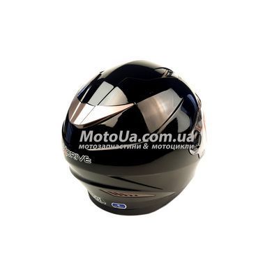 Шолом закритий інтеграл EX-09 (size: XL, чорний + окуляри, глянцевий) Exdrive