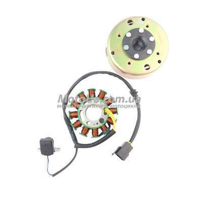 Статор генератора 4T GY6 125/150 (12 катушек) + ротор LIPAI