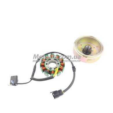 Статор генератора 4T GY6 125/150 (12 катушек) + ротор LIPAI