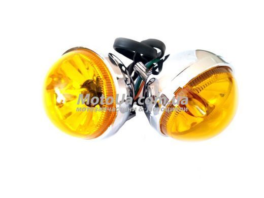Повороти (пара) передні в зборі YAMAHA VINO SA-26J (жовті)