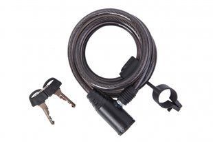 Замок PY 2008 на ключі 10mm/150cm чорний