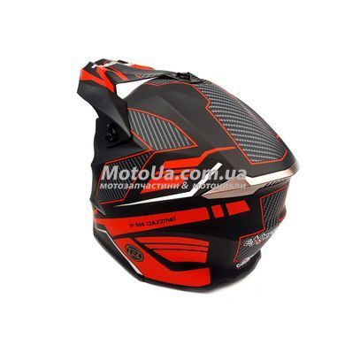 Шлем кроссовый EXDRIVE (size: XL, черно-красный матовый, EX-806 Dazing)