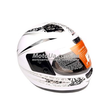 Шлем закрытый WLT-106 (size: S, белый) MotoTech
