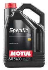 Моторное масло MOTUL Specific 0720 SAE 5W-30 (5Л, синтетическое), Франция