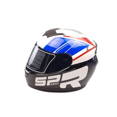 Шлем закрытый FORTE (size:L, бело-синий, mod:902)