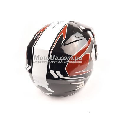 Шлем кроссовый HELMO с визором (size: XL, черно-красный, mod:CR188)